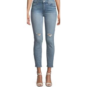 NWT 7 For All Mankind Gwenevere Skinny Ankle Mid Rise Distressed Jeans Size 32